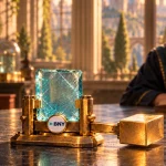 Minh họa một tài sản thế chấp được giữ trong bộ gá, đồng thời giải phóng khối tiền mặt trong phòng tài chính học viện.